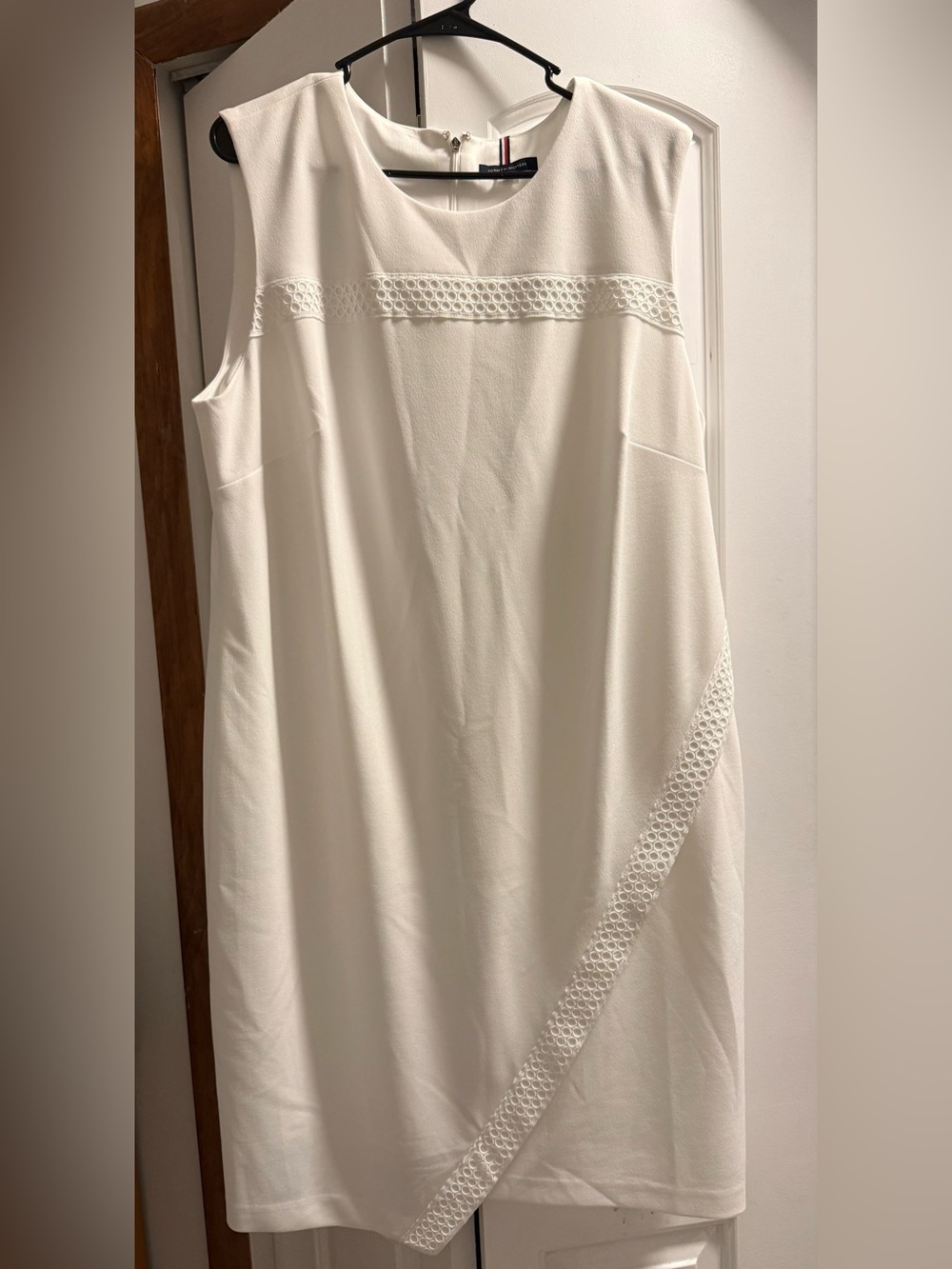 Tommy Hilfiger White Dress with Navy and Red Trim
